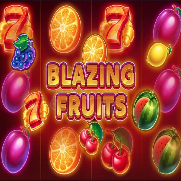 Blazing Fruits online game logo by Inbet Games on bassbetcasino-spain.com