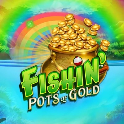 Fishin Pots Of Gold online game logo by Gameburger Studios on bassbetcasino-spain.com