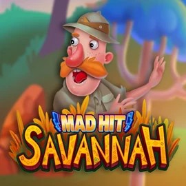 Mad Hit Savannah slot logo by RubyPlay at Bassbet Casino
